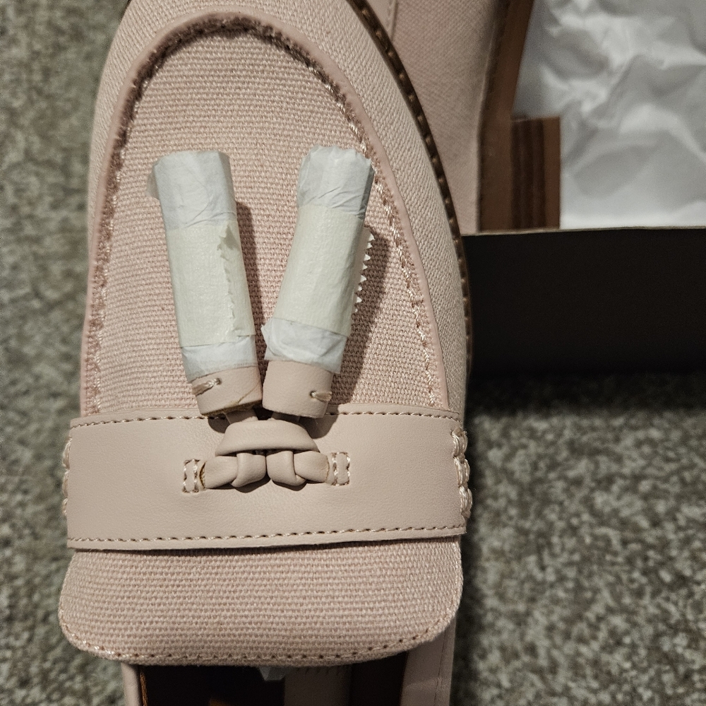 Franco Sarto Blush Pink Tassel Loafers - Picture 5 of 6